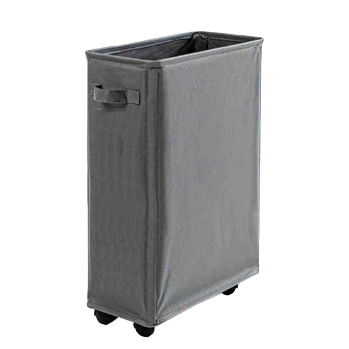 4 Roll Wheels Laundry Basket with Handles Oxford Cloth Storage Bin for Household Sundries Dark Gray