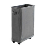 4 Roll Wheels Laundry Basket with Handles Oxford Cloth Storage Bin for Household Sundries Dark Gray