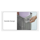 4 Roll Wheels Laundry Basket with Handles Oxford Cloth Storage Bin for Household Sundries Dark Gray - Extra Image