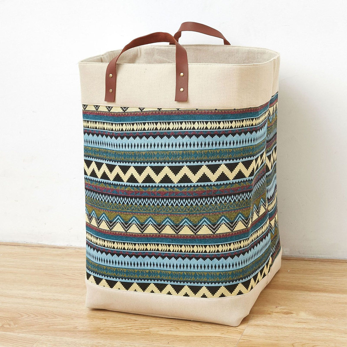 Laundry Basket Grocery Bag Jute Large Capacity Dirty Clothes Storage Basket Bucket for Home Colorful