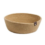 3 Piece Cotton Rope Woven Storage Basket Set Round Cotton Linen Storage Basket for Desktop Organizing Hemp Rope