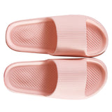 Bathroom Slippers Anti Slip Soft Thick Sole Integrated Light Weight Home Slippers Pink 40 41 (25cm/9.8in) - Front View