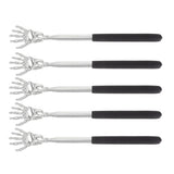 5Pcs Extendable Back Massager Stainless Steel Telescopic Portable Retractable Rear Back Scratcher - Rear View