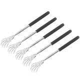 5Pcs Extendable Back Massager Stainless Steel Telescopic Portable Retractable Rear Back Scratcher - Low Angle