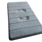 Bathroom Mat Water Absorbent Skid Resistance Thickened Soft Floor Rug Mat for Bathroom Kitchen Bedroom Light Gray 40x60CM