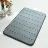 Bathroom Mat Water Absorbent Skid Resistance Thickened Soft Floor Rug Mat for Bathroom Kitchen Bedroom Light Gray 40x60CM