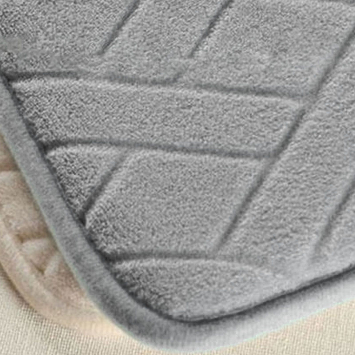 Bathroom Mat Water Absorbent Skid Resistance Thickened Soft Floor Rug Mat for Bathroom Kitchen Bedroom Light Gray 40x60CM