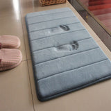 Bathroom Mat Water Absorbent Skid Resistance Thickened Soft Floor Rug Mat for Bathroom Kitchen Bedroom Light Gray 40x60CM