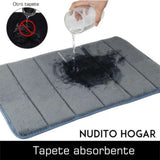 Bathroom Mat Water Absorbent Skid Resistance Thickened Soft Floor Rug Mat for Bathroom Kitchen Bedroom Light Gray 40x60CM - Extra Image