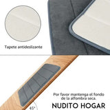 Bathroom Mat Water Absorbent Skid Resistance Thickened Soft Floor Rug Mat for Bathroom Kitchen Bedroom Light Gray 40x60CM - Extra Image
