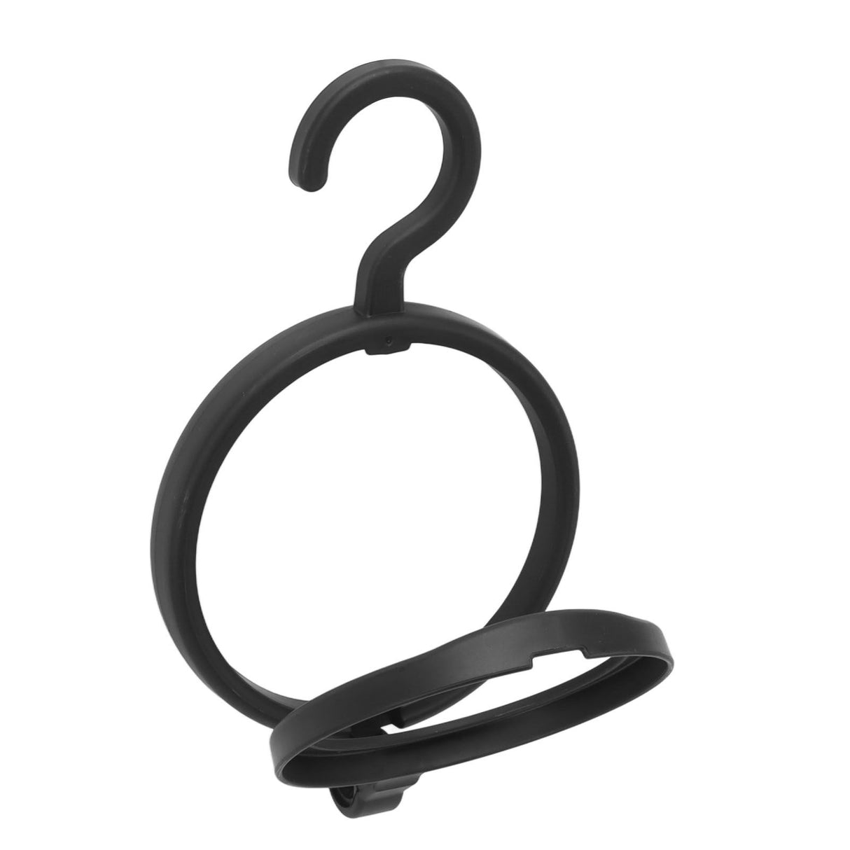 3Pcs Hanging Wig Stand Space Saving Portable Plastic Wig Display Hanger for Home Travel Black