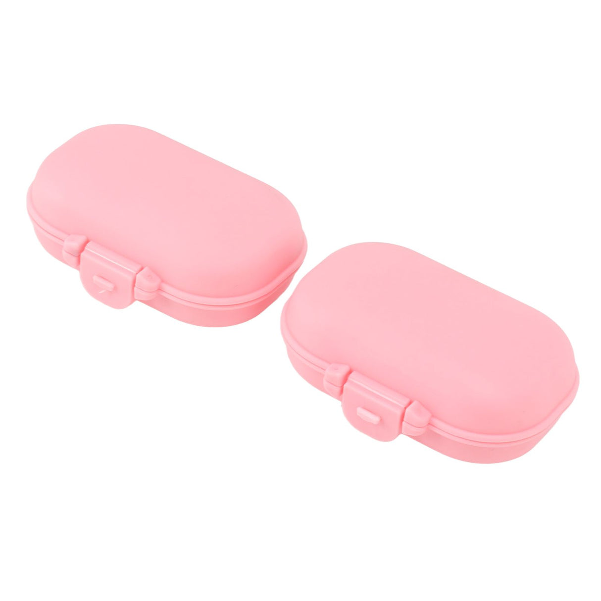 7PCS Medicine Case Portable Detachable Safe Mini 4 Compartments Medicine Organizer for Outdoor Travel Pink