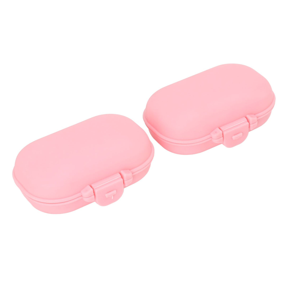 7PCS Medicine Case Portable Detachable Safe Mini 4 Compartments Medicine Organizer for Outdoor Travel Pink
