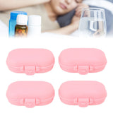 7PCS Medicine Case Portable Detachable Safe Mini 4 Compartments Medicine Organizer for Outdoor Travel Pink - Extra Image