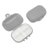 7PCS Medicine Case Portable Detachable Safe Mini 4 Compartments Medicine Organizer for Outdoor Travel Grey