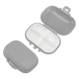 7PCS Medicine Case Portable Detachable Safe Mini 4 Compartments Medicine Organizer for Outdoor Travel Grey - Extra Image