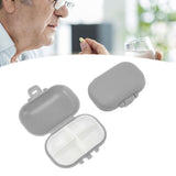 7PCS Medicine Case Portable Detachable Safe Mini 4 Compartments Medicine Organizer for Outdoor Travel Grey - Extra Image