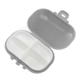 7PCS Medicine Case Portable Detachable Safe Mini 4 Compartments Medicine Organizer for Outdoor Travel Grey