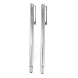 2PCS Telescopic Test Rod with Pen Clip Stainless Steel Detection Stick for Picking Metal Parts