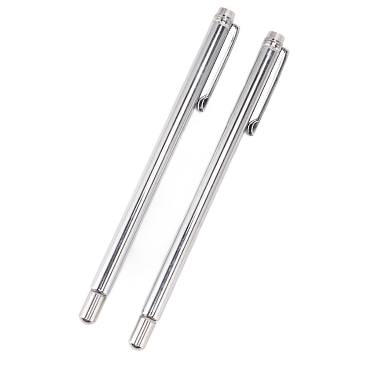 2PCS Telescopic Test Rod with Pen Clip Stainless Steel Detection Stick for Picking Metal Parts