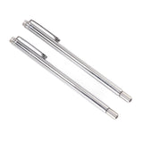 2PCS Telescopic Test Rod with Pen Clip Stainless Steel Detection Stick for Picking Metal Parts - 45-Degree Angle