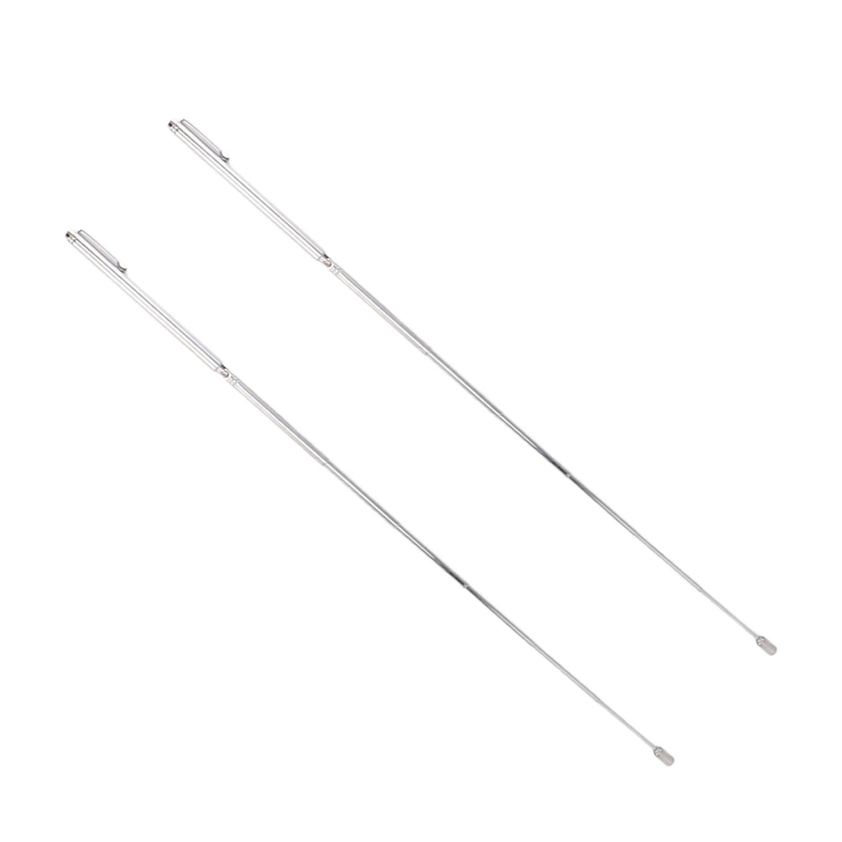 2PCS Telescopic Test Rod with Pen Clip Stainless Steel Detection Stick for Picking Metal Parts
