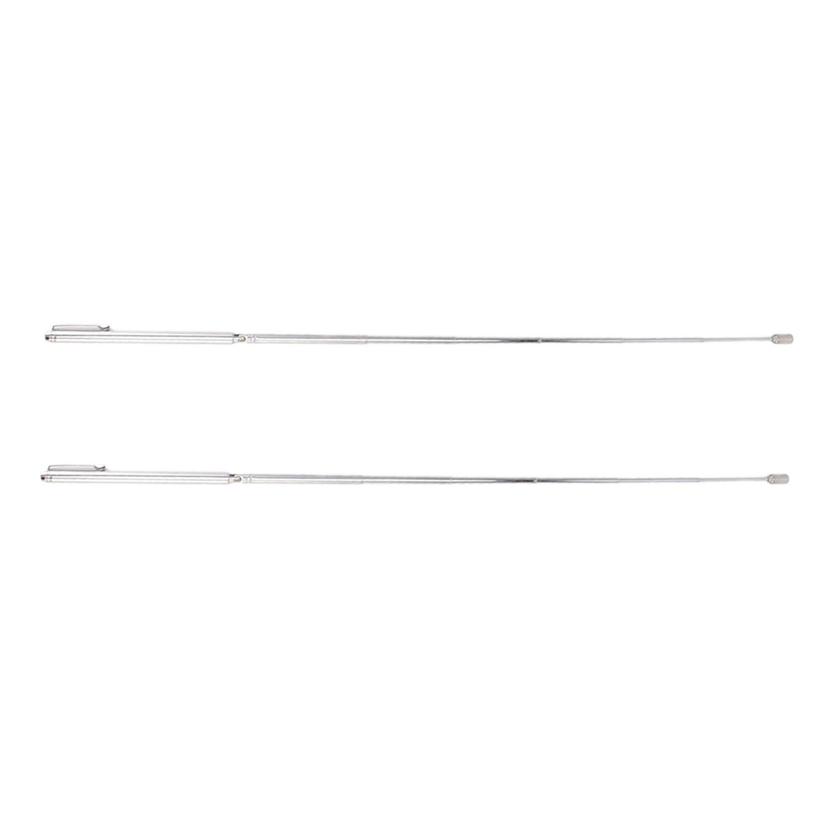 2PCS Telescopic Test Rod with Pen Clip Stainless Steel Detection Stick for Picking Metal Parts