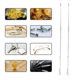 2PCS Telescopic Test Rod with Pen Clip Stainless Steel Detection Stick for Picking Metal Parts