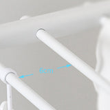 Wall Mounted Clothes Drying Rack Folding Telescopic Punch Free Plastic Laundry Rack for Indoor Balcony 530mm 4 Clips - Close-Up Angle