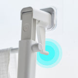 Wall Mounted Clothes Drying Rack Folding Telescopic Punch Free Plastic Laundry Rack for Indoor Balcony 530mm 4 Clips - Extra Image