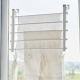 Wall Mounted Clothes Drying Rack Folding Telescopic Punch Free Plastic Laundry Rack for Indoor Balcony 530mm 4 Clips