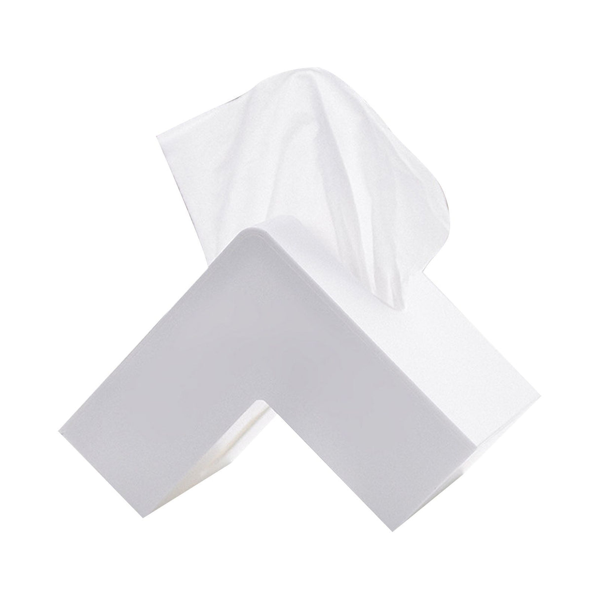 Nordic Style Plastic Tissue Box Holder Personality Simplicity Tissue Storage Box for Restaurant Living Room Desktop White