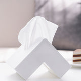 Nordic Style Plastic Tissue Box Holder Personality Simplicity Tissue Storage Box for Restaurant Living Room Desktop White