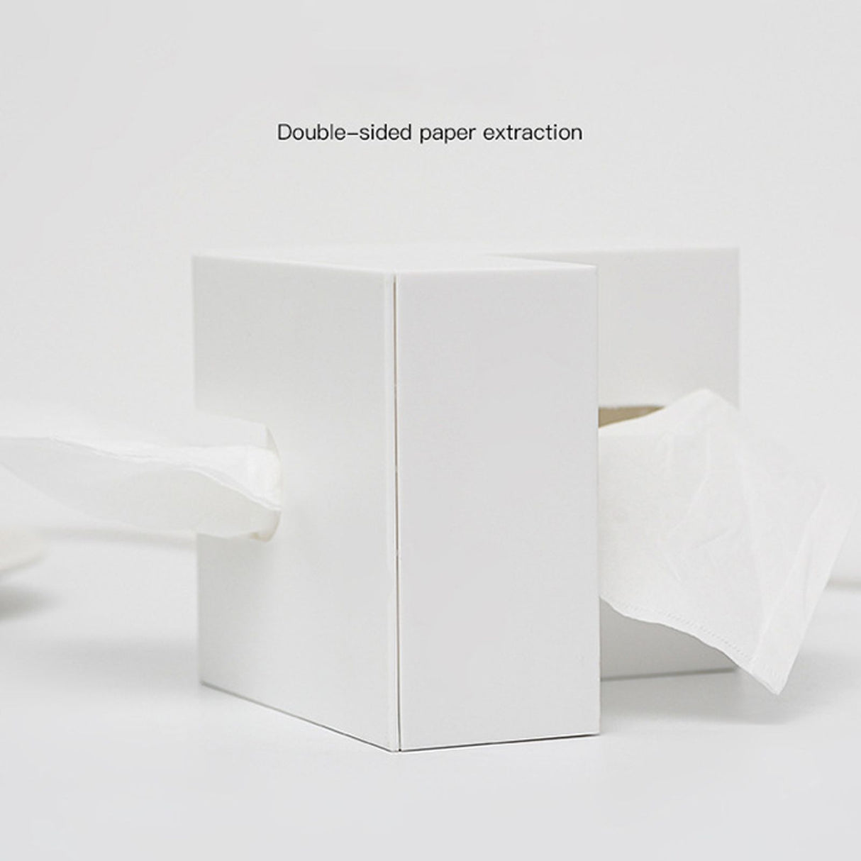 Nordic Style Plastic Tissue Box Holder Personality Simplicity Tissue Storage Box for Restaurant Living Room Desktop White