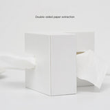 Nordic Style Plastic Tissue Box Holder Personality Simplicity Tissue Storage Box for Restaurant Living Room Desktop White - Extra Image