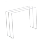 Kitchen Countertop Dishcloth Drying Rack Iron Dishcloth Towel Holder Free Standing Dish Rag Storage Hanger White
