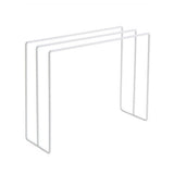 Kitchen Countertop Dishcloth Drying Rack Iron Dishcloth Towel Holder Free Standing Dish Rag Storage Hanger White - Side View