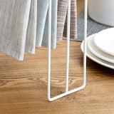 Kitchen Countertop Dishcloth Drying Rack Iron Dishcloth Towel Holder Free Standing Dish Rag Storage Hanger White - Close-Up Angle