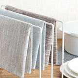 Kitchen Countertop Dishcloth Drying Rack Iron Dishcloth Towel Holder Free Standing Dish Rag Storage Hanger White