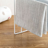 Kitchen Countertop Dishcloth Drying Rack Iron Dishcloth Towel Holder Free Standing Dish Rag Storage Hanger White