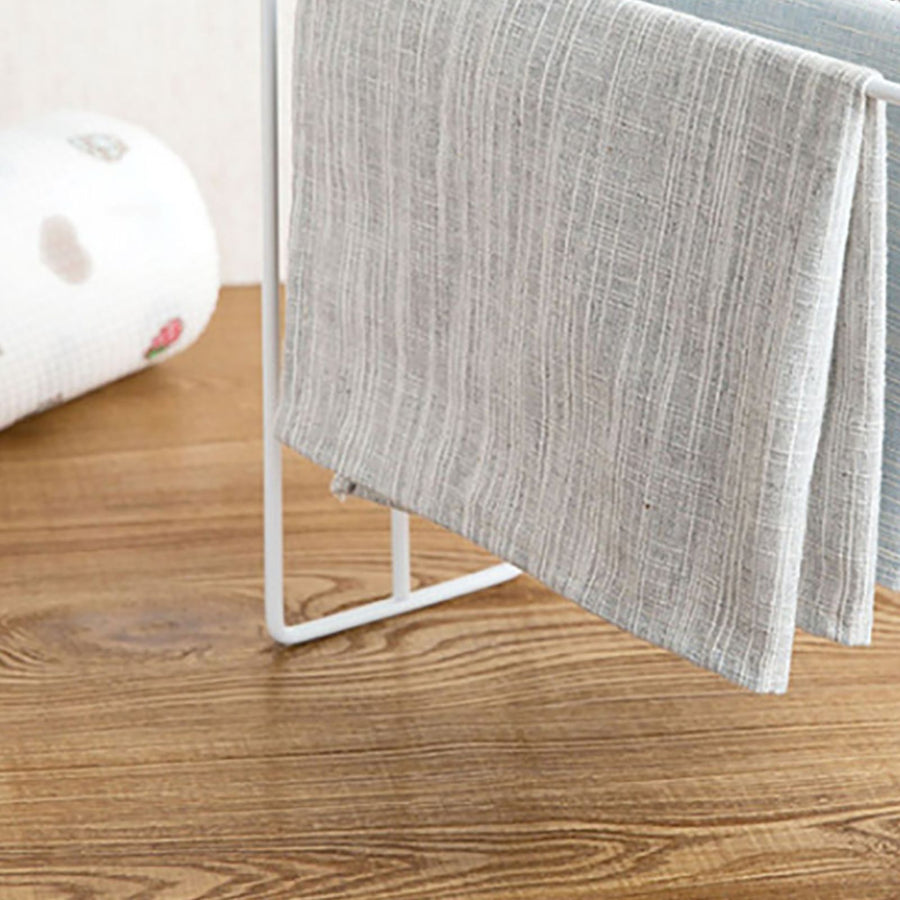 Kitchen Countertop Dishcloth Drying Rack Iron Dishcloth Towel Holder Free Standing Dish Rag Storage Hanger White