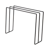 Kitchen Countertop Dishcloth Drying Rack Iron Dishcloth Towel Holder Free Standing Dish Rag Storage Hanger Black - Side View