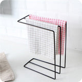 Kitchen Countertop Dishcloth Drying Rack Iron Dishcloth Towel Holder Free Standing Dish Rag Storage Hanger Black