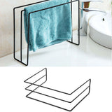 Kitchen Countertop Dishcloth Drying Rack Iron Dishcloth Towel Holder Free Standing Dish Rag Storage Hanger Black