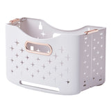 Collapsible Laundry Basket Portable Foldable Laundry Hamper Clothes Storage Organizer Basket for Home Hotel Rose Gold Single Basket