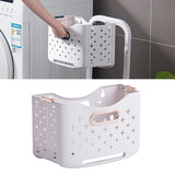 Collapsible Laundry Basket Portable Foldable Laundry Hamper Clothes Storage Organizer Basket for Home Hotel Rose Gold Single Basket