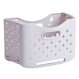 Collapsible Laundry Basket Portable Foldable Laundry Hamper Clothes Storage Organizer Basket for Home Hotel Ivory White Single Basket