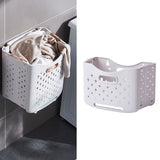 Collapsible Laundry Basket Portable Foldable Laundry Hamper Clothes Storage Organizer Basket for Home Hotel Ivory White Single Basket - 45-Degree Angle