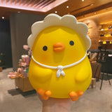 Kids Piggy Bank Cute Cartoon Money Coin Bank Anti Fall Vinyl Resin Money Bank for Boys Girls Yellow Duck