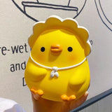 Kids Piggy Bank Cute Cartoon Money Coin Bank Anti Fall Vinyl Resin Money Bank for Boys Girls Yellow Duck